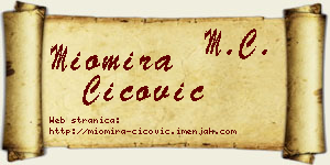 Miomira Cicović vizit kartica